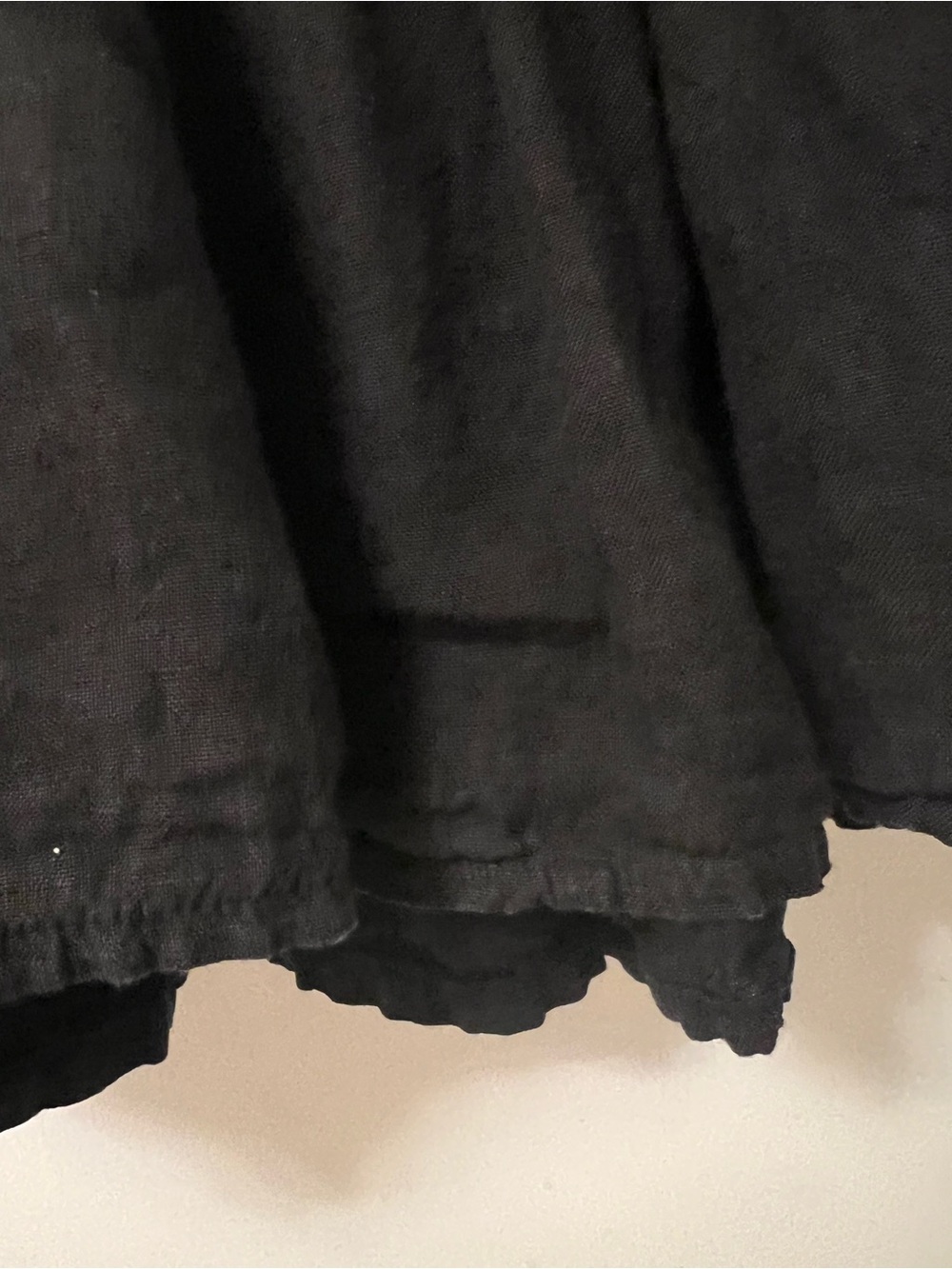 Francesca Bettini Tiered Linen Mini Dress – Black, Size Small - Picture 3 of 7